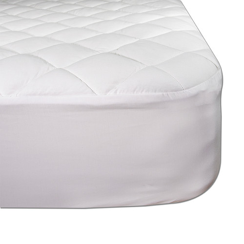 Oversized deep pocket skirted mattress pads for Wyoming KIng. Custom sizes available as well. 
